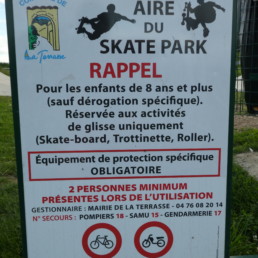 Reglement-Skate-Park Panneaux signaletique Grenoble Grésivaudan