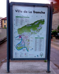 plan de la ville de La Tronche pub grésivaudan création enseigne-grenoble-isere