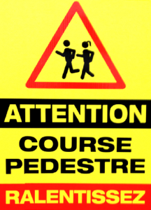 signalétique extérieurs temporaires Course pédestre pub grésivaudan