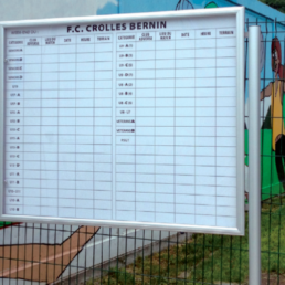 F.C. Crolles-Bernin panneau affichage extérieur aluminium pub grésivaudan-crolles-associations-club